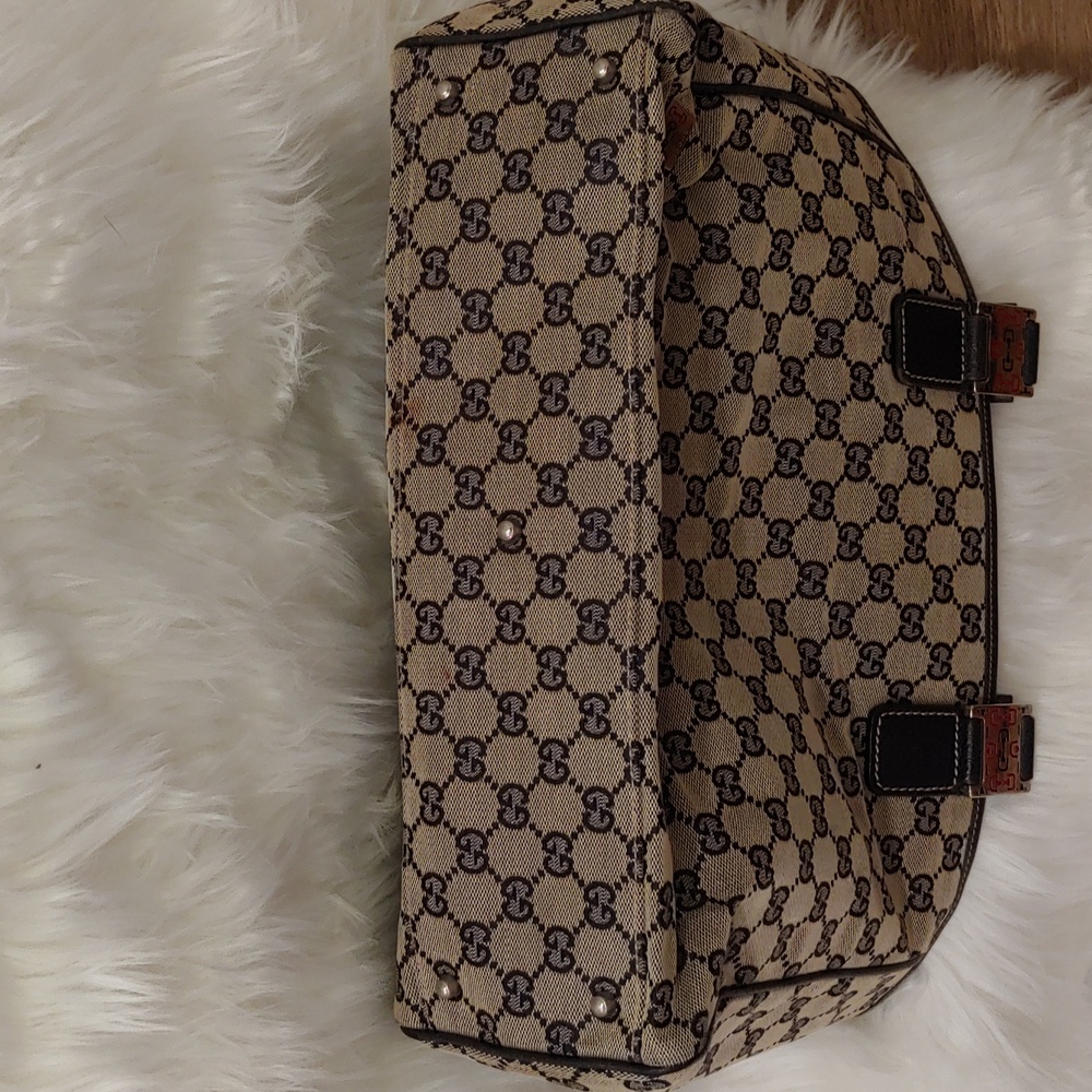 Authentic Gucci GG Monogram Supreme Sherry Web Pop Tote Bag - Picture 4 of 11